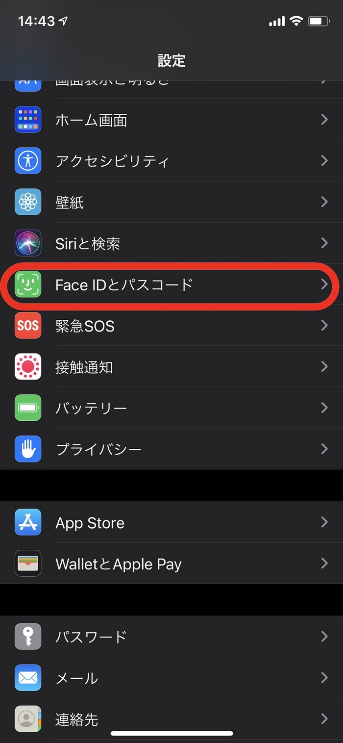 iOS14.5 顔認証