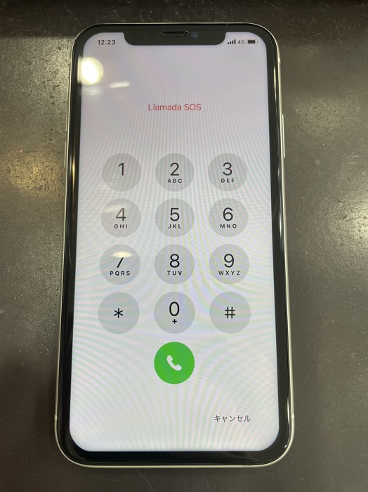 iPhoneXR　アイフォーン　アイホン　画面　シミ　黒い　点　交換　修理