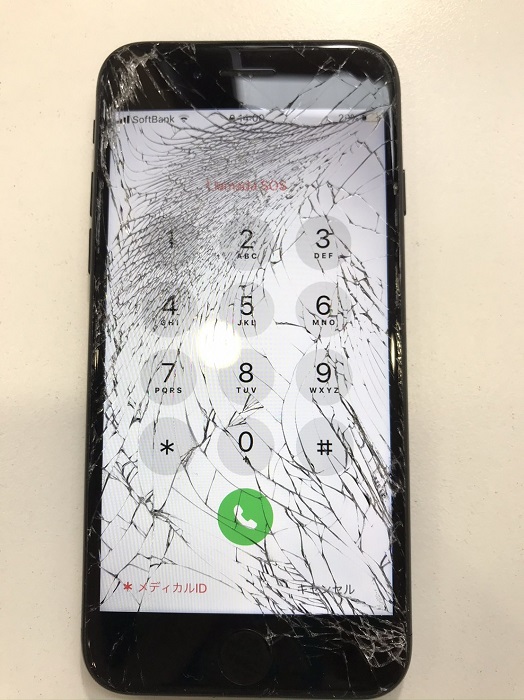iPhone7 ガラス割れ　画面　交換　修理　小倉　北九州